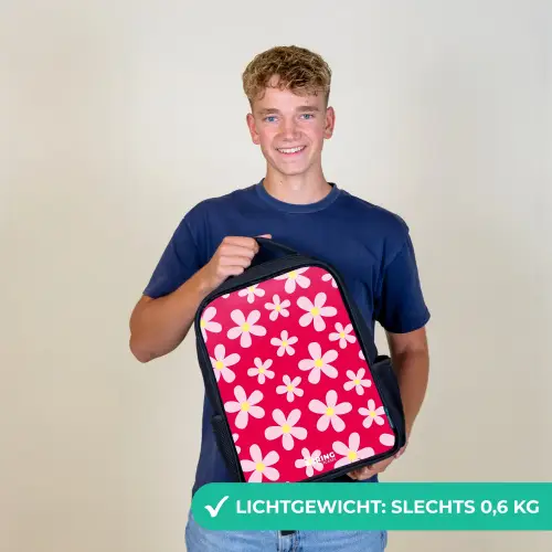 Madeliefjesmania hotpink Rugzak - Zwart middel -sfeer7_NL