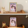 Meisje - Eenhoorn - Glitter Light Box met kabel (Kinderlampje) klein -sfeer3_kind