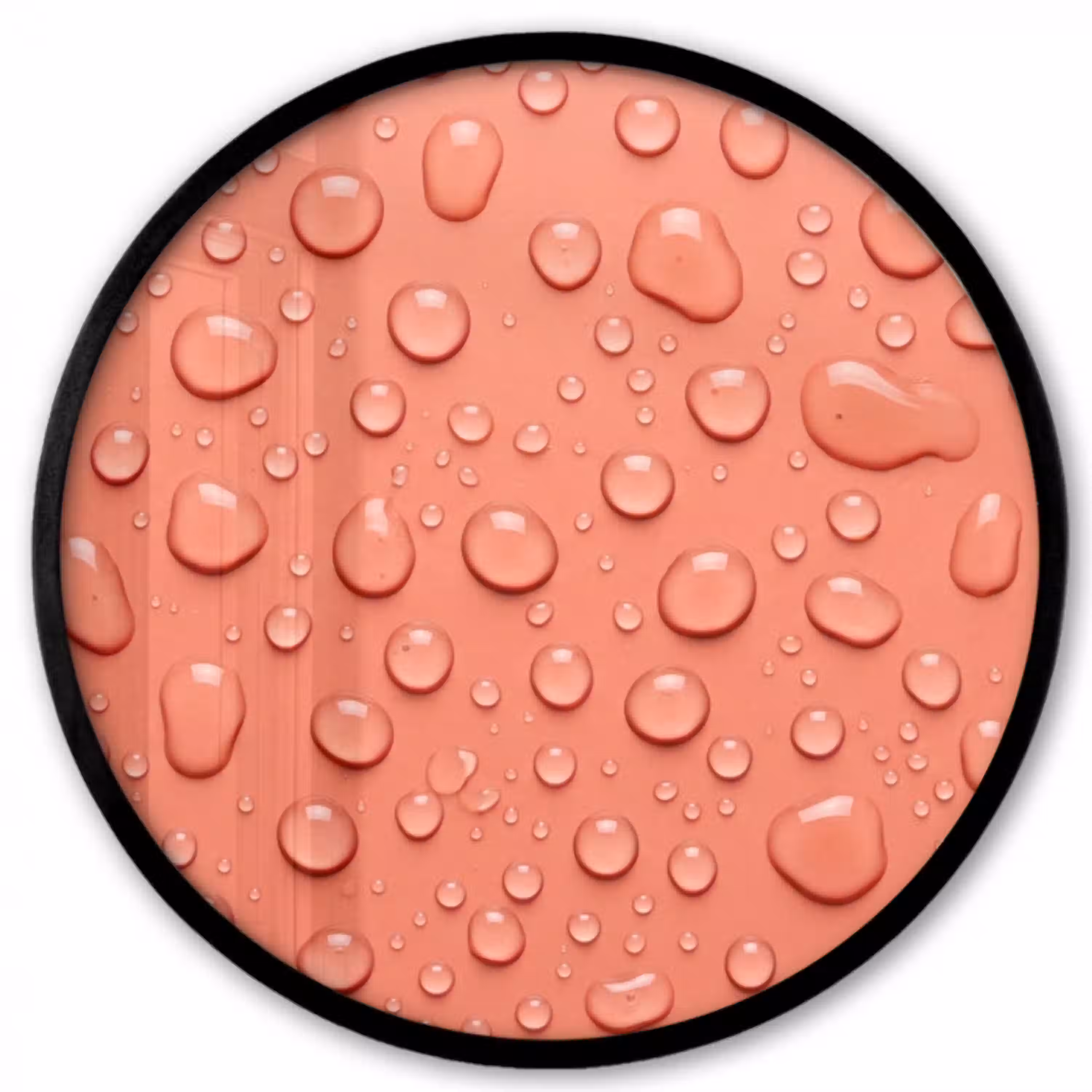 Water - Druppels - Roze Fotolijst rond zonder passe partout klein -3d