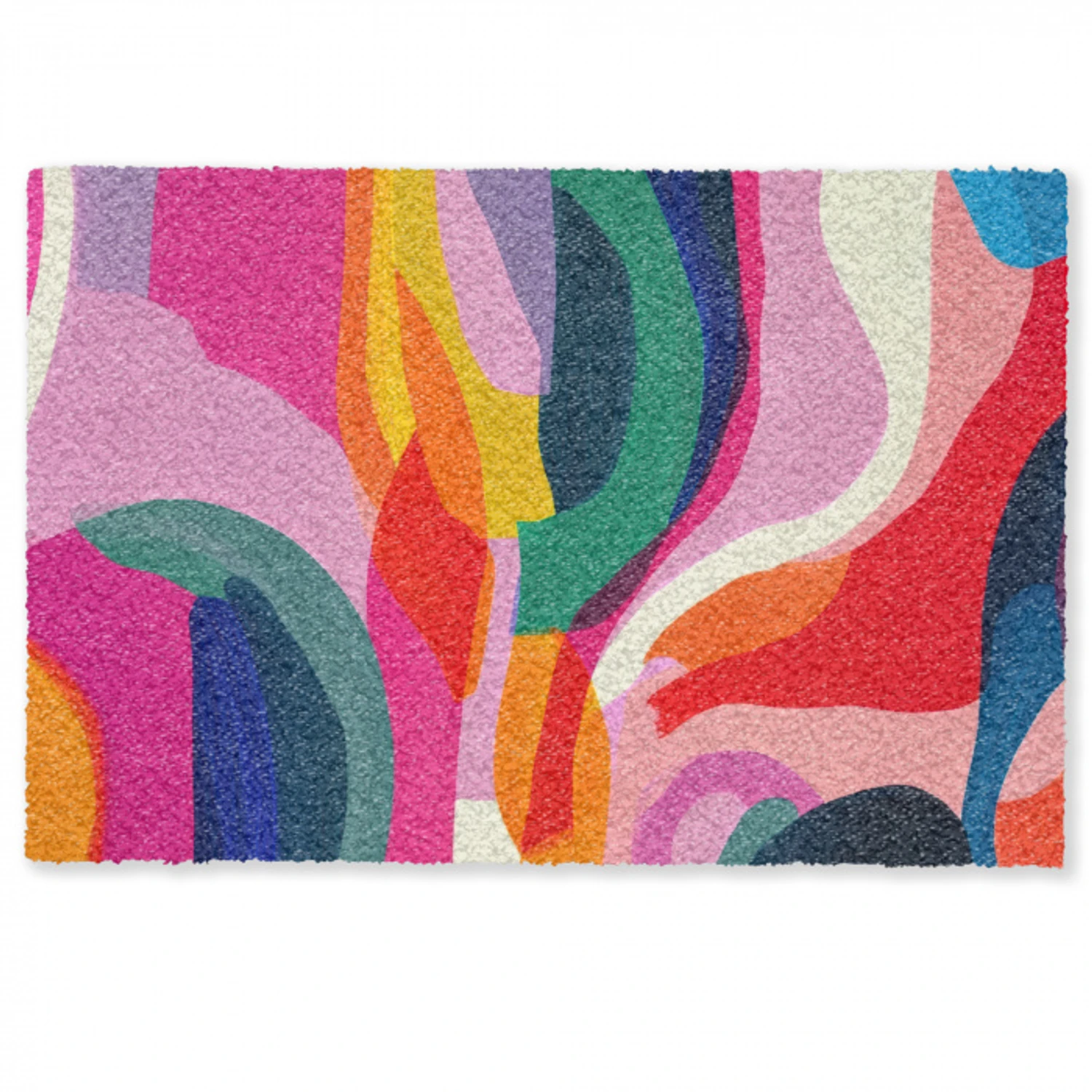 Vormen - Golvend - Abstract - Felroze Deurmat klein -zkaufland3d