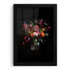 Boeket - Veldbloemen - Vaas fotolijst zwart zonder passe partout klein -3d