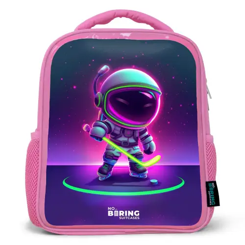 Space hockey Kinderrugzak - Roze middel -3d