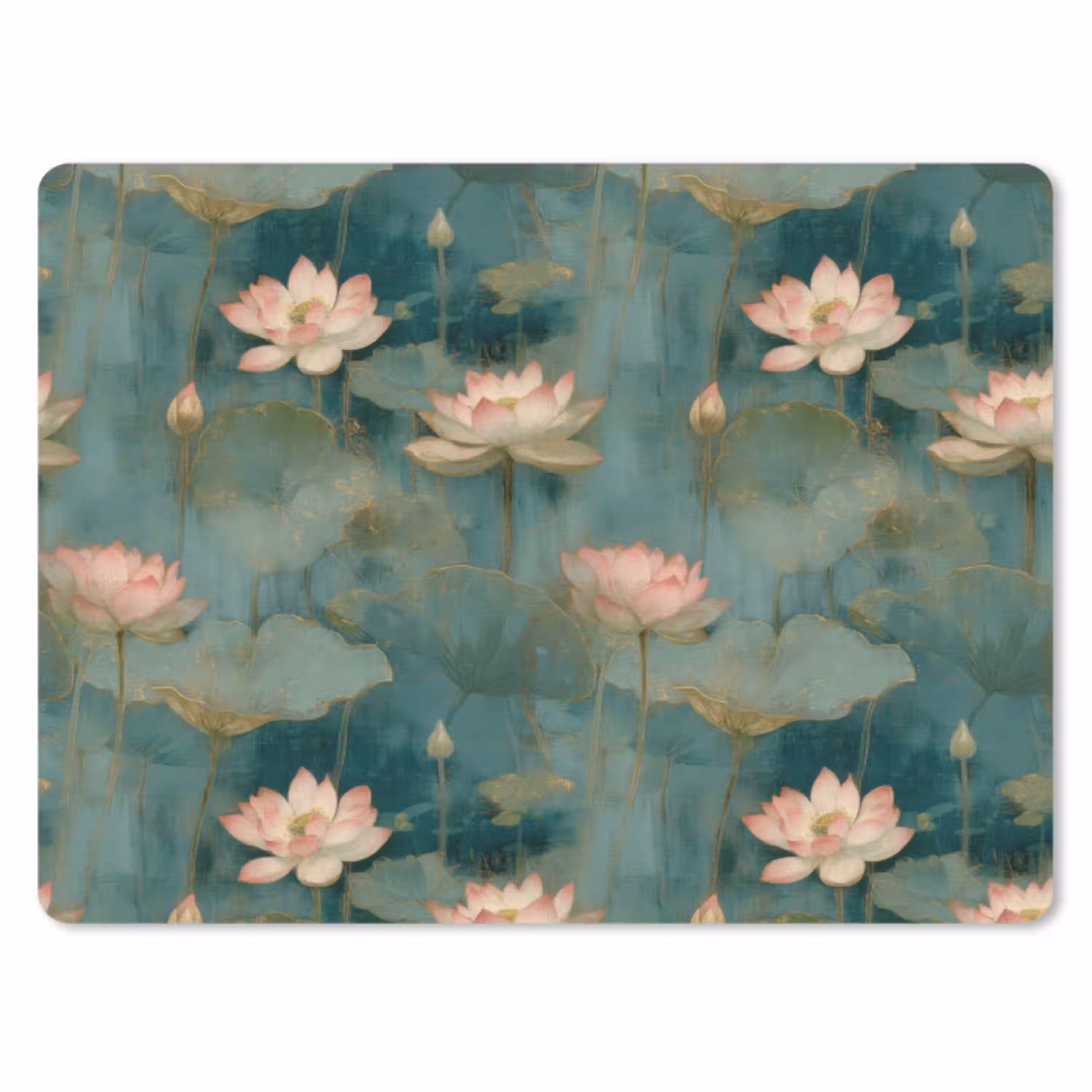 Botanisch - Bloemen - Roze muismat rubber klein 262 -3d