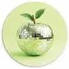 Groen - Disco - Decoratie - Appel KitchenYeah - Keuken - Wandcirkel Forex klein -3d