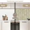Elegant - Symbool - Goud - Grijsgroen keuken achterwand 2 middel 871 -voor-na2_NL