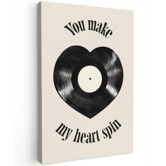 Love - Muziek - Quote Tuinposter op houten frame 2 cm dik klein -3d