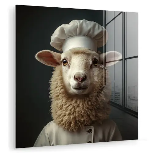 Schaap - Wol - Kok plexiglas 5mm klein -zzzproduct_nieuw