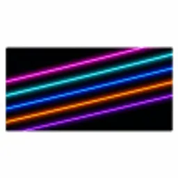 Esthetiek - Retro - Neon Muismat XXL klein -3d_leeg