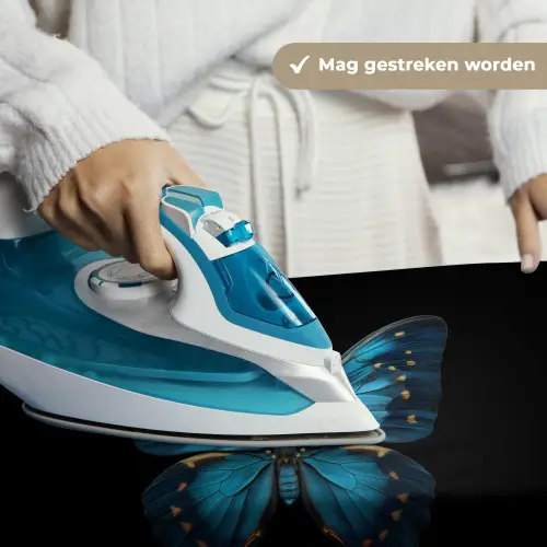 Vlinder - Blauw - Contrast Wandkleed katoen klein -sfeer9