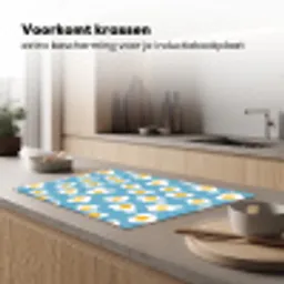 Eieren - Dooiers - Blauw Inductie beschermer vinyl 3mm klein 276 -sfeer1