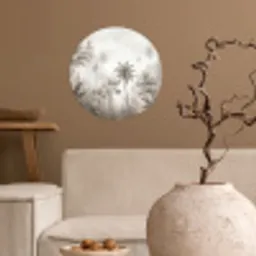 Jungle - Palmbomen - Natuur Wandcirkel behangsticker klein -sfeer1