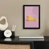 Eendjes - Vrolijk - Roze fotolijst zwart zonder passe partout klein -sfeer1