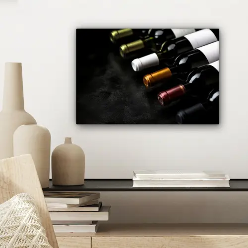 Wijn - Flessen - Variatie - Smaken canvas 2cm klein -sfeer6