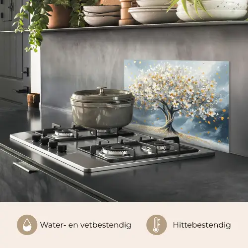 Boom - Winter - Levensboom - Modern - Goud keuken achterwand spatscherm klein -usp_NL