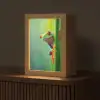 Groene kikker - Nieuwsgierig - Gras Light Box met kabel (Tafellamp) klein -z3d_website