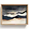 Bergen - Donkerblauw - Landschap Dienblad Rechthoek middel -z3d_shopping
