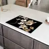 Bloemen - Wit - Goud Inductie beschermer vinyl 3mm klein -sfeer8