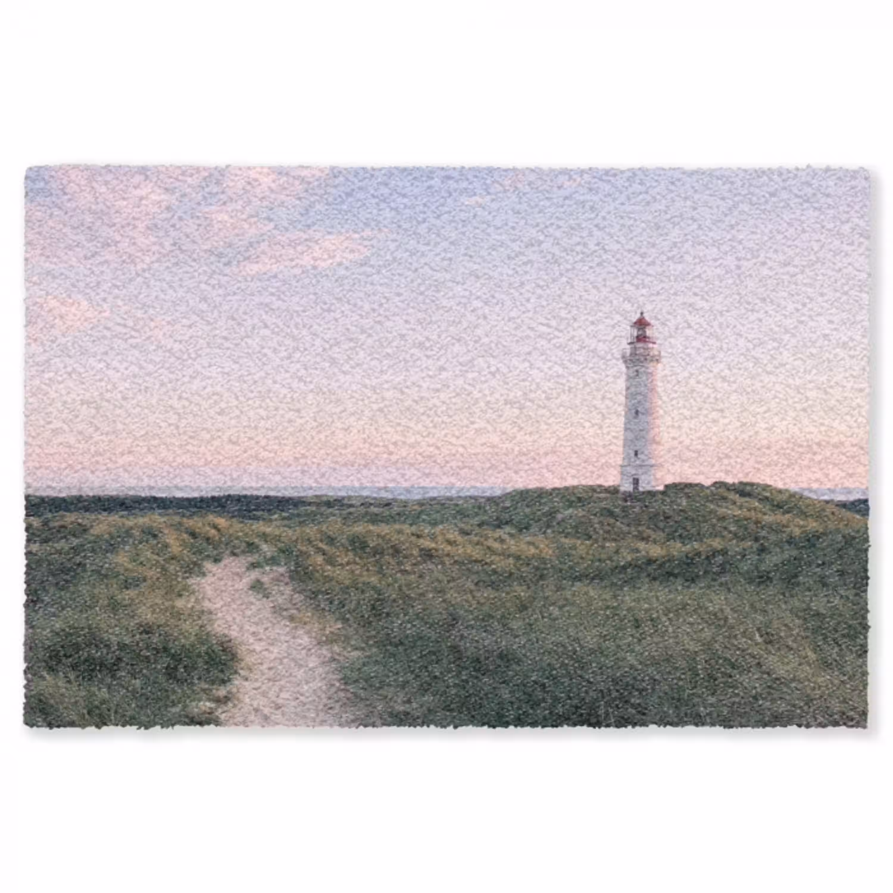 Vuurtoren - Duinlandschap - Zee Vloerkleed Rechthoek klein -3d