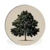 Eikenboom - Schaduw - Egaal Wandcirkel aluminium klein -3d
