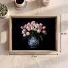 Bloemen - Roze - Tulpen - Vaas Dienblad Rechthoek middel -USP_Formaat