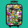 Chaotisch kleurrijk monster patroon Kinderkoffer - Zwart klein -zzz_website3d_nbs