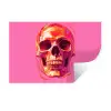 Felroze - Tanden - Schedel Muursticker klein -3d
