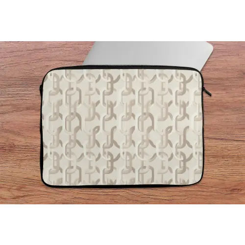 Motief - Abstract - Beige laptophoes neopreen klein 279 -tafel