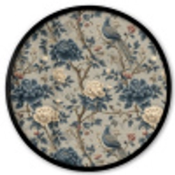 Pauw - Bloemen - Blauw Fotolijst rond zonder passe partout klein 856 -3d