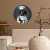 Hond - Garde - Kok Wandcirkel behangsticker klein -sfeer1