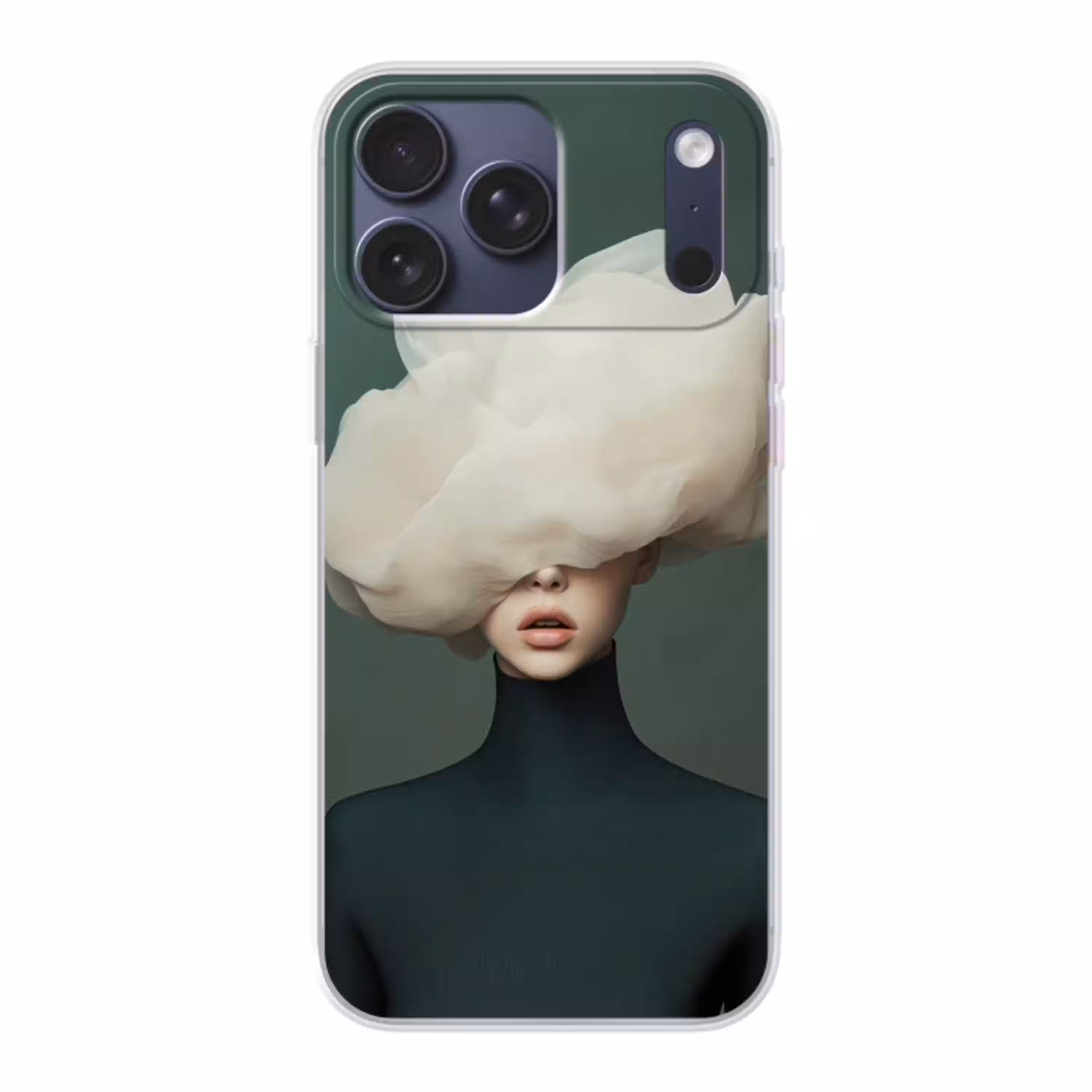 Hoed - Vrouw - Beige Telefoonhoesje iPhone 17 Pro Max klein -3d