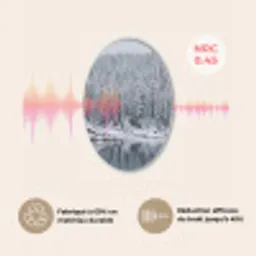 Bos - Reflectie - Meer - Winter - Serene Akoestische PET Vilt - Rond klein -USP_FR