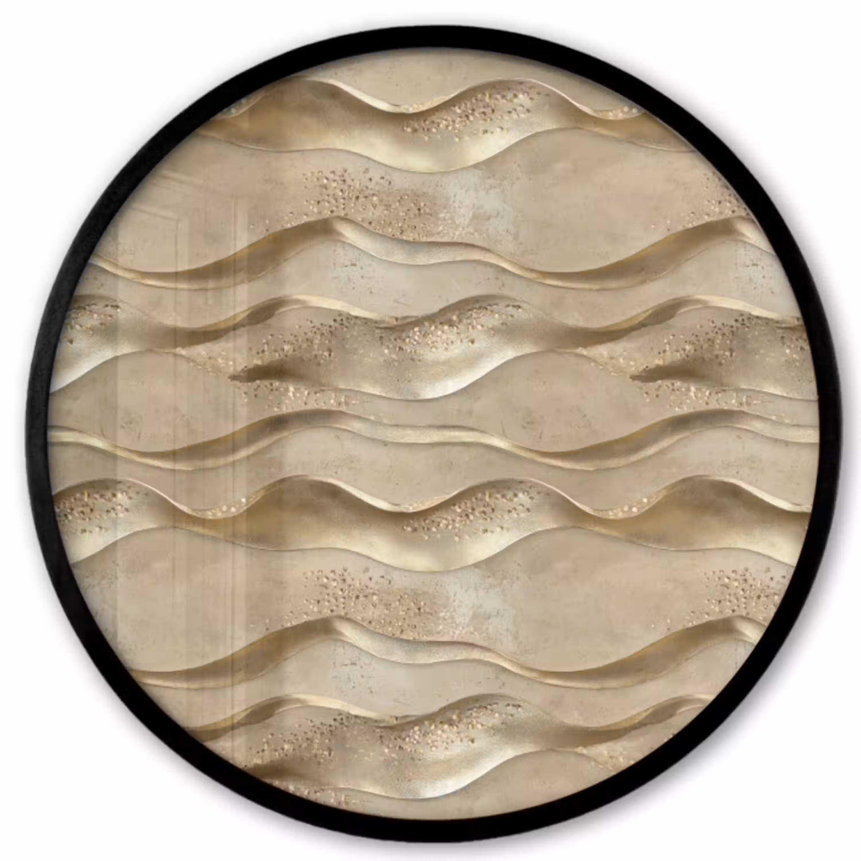 Golven - Patroon - Goud Fotolijst rond zonder passe partout klein 856 -3d