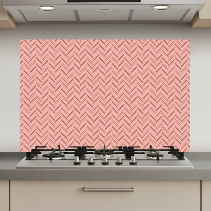 Plaid - Patroon - Visgraad - Roze keuken achterwand spatscherm klein 900 -3d_website