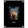 Hert met gewei tussen graffiti spray tuinposter los doek klein -3d