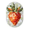 Aardbei - Rood - Mozaïek - Fruit Wandcirkel Ovaal Forex klein -3d