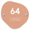 Zalmroze - Modern Naambord Organisch middel -3d