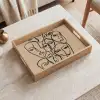 Gezichtenzee - Lijntekening - Abstract Dienblad Rechthoek middel -sfeer1