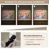 Kitten - Flamingo - Bloemen Light Box met batterij (Wandlamp kind) middel -USP_dimbaarNL