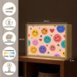 Smileys - Kleurrijk - Hartjes Light Box met batterij (Wandlamp) middel -USP_websiteoverzichtDE