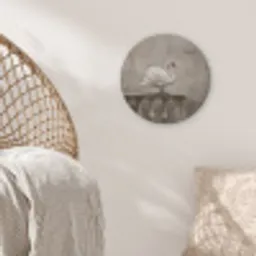 Zwaan - Elegant - Dieren - Wit Akoestische PET Vilt - Rond klein -sfeer4