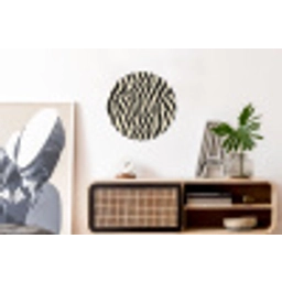 Zebra - Print - Klassiek - Zwart Wandcirkel aluminium klein 190 -kantoor