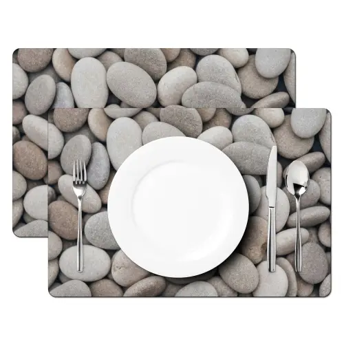 Kiezels - Stenen - Grijs Placemat vinyl groot -zzsfeer2_Kitchenyeah-website