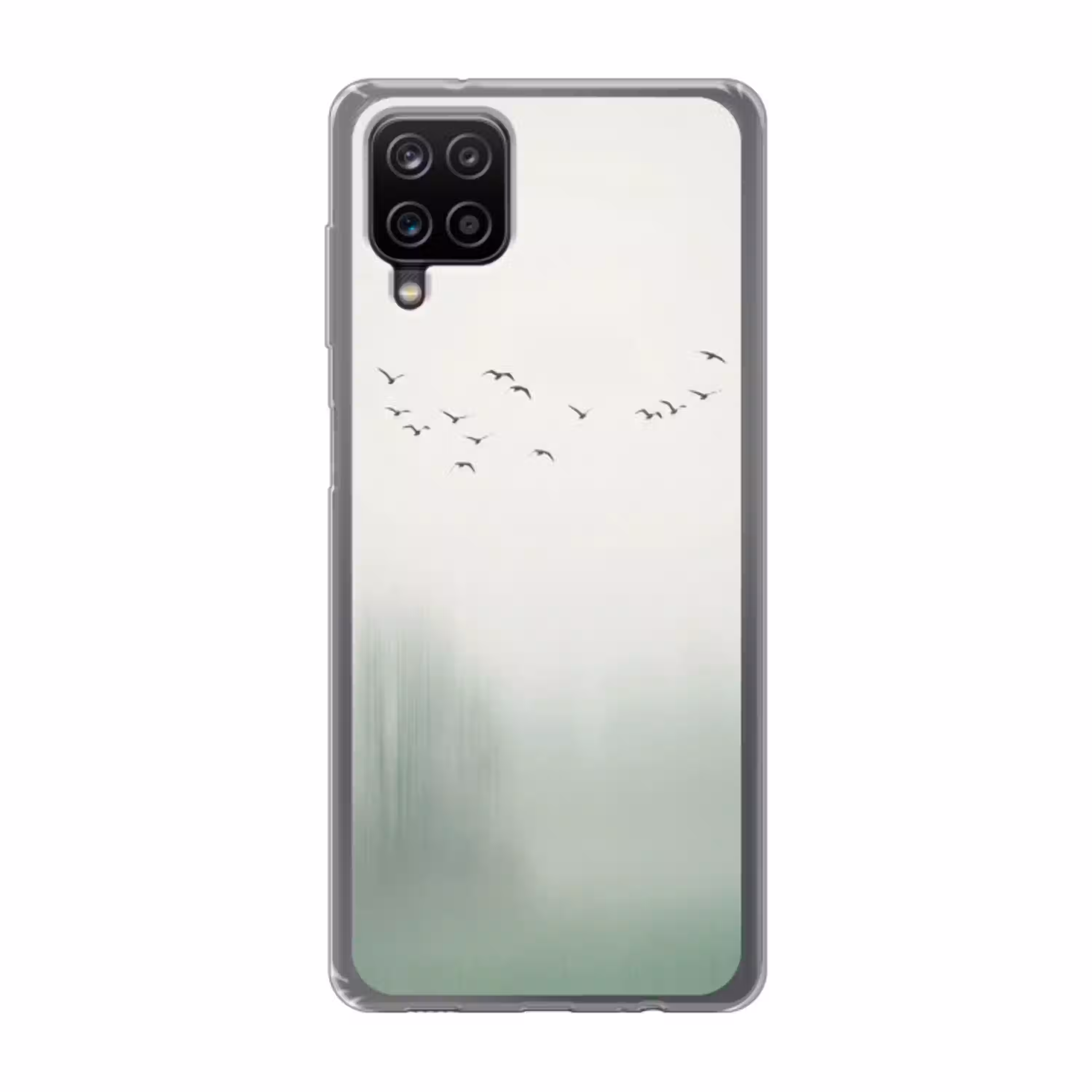 Vogel - Vlucht - Natuur - Minimalistisch Telefoonhoesje Samsung Galaxy A12 klein -3d