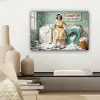 Retro - Blauw - Vrouw canvas 2cm klein -sfeer6