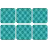 Patroon - Ruiten - Blauw onderzetter kurk middel 366 -zkaufland3dotto