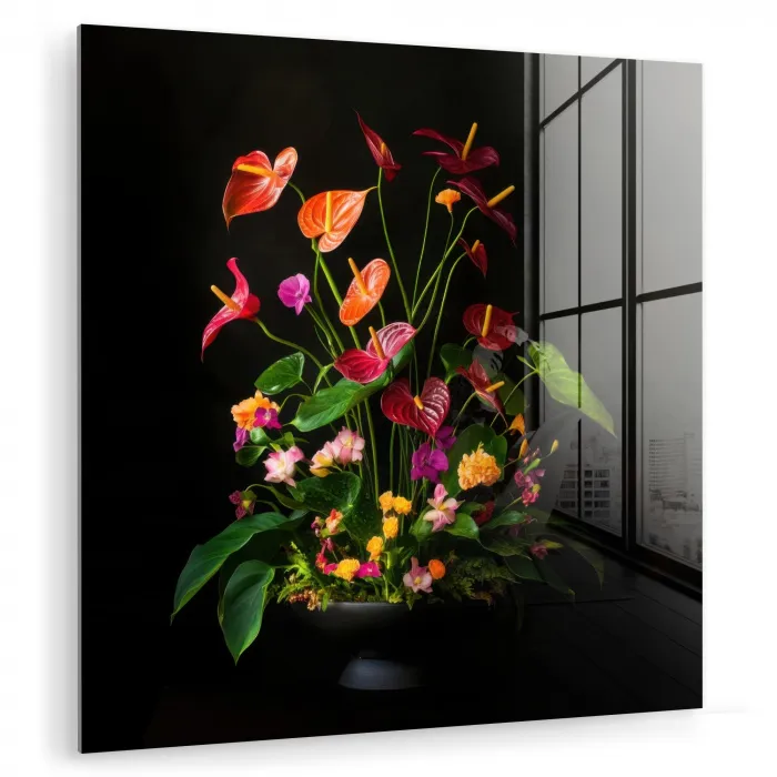 Bloemen - Vaas - Kleurrijk plexiglas 5mm klein -zzzproduct_nieuw
