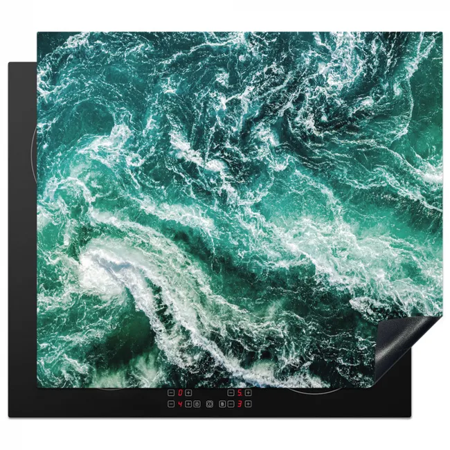 Woeste Zeegolven Inductie beschermer vinyl 3mm middel -3d