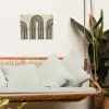 Boogvormen - Zwart - Strak tuinposter los doek klein -sfeer7