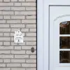 Lichtblauw marmer - Sierlijk Naambord Huisje klein -sfeer1