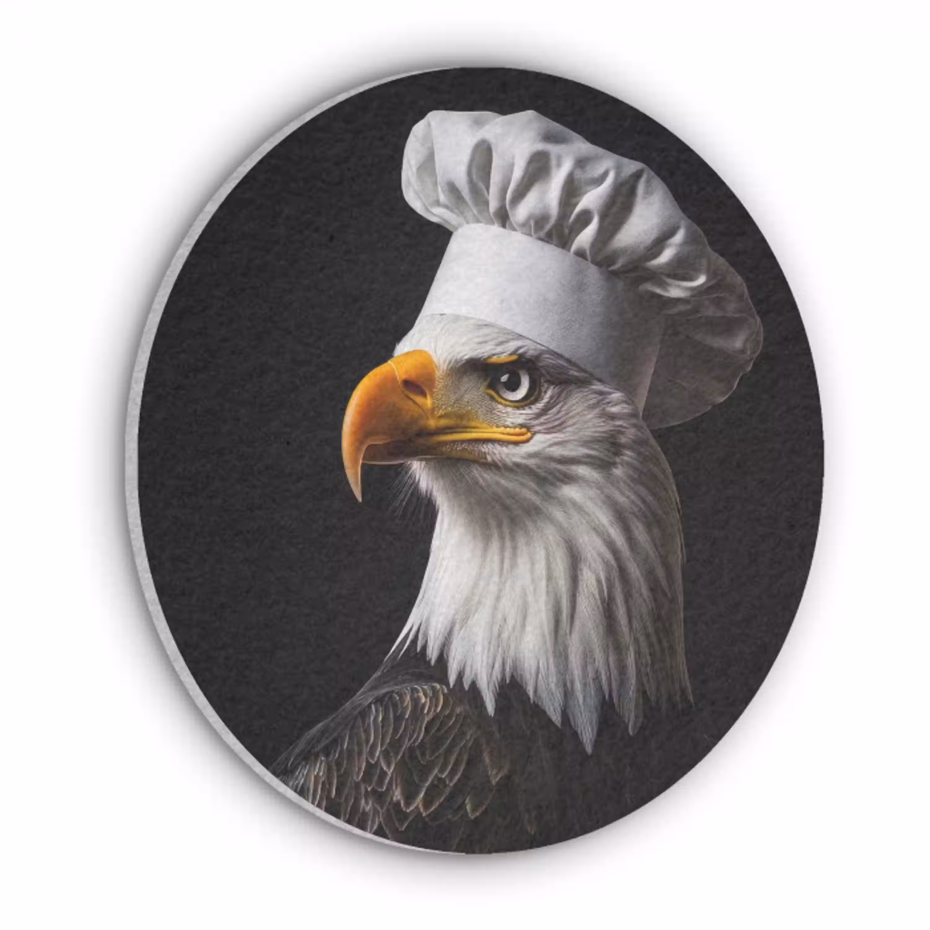 Arend -Amerika - Koksmuts - Vogel - Stoer Akoestische PET Vilt - Rond klein -3d